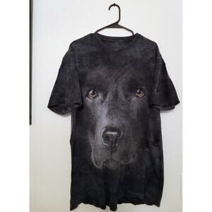 The Mountain Y2K Distressed Big Face Dog Portrait Tie Dye Graphic T-Shirt SZ XL
